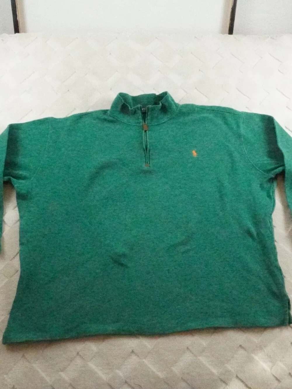 Polo Ralph Lauren Quarter Zip Sweater Mens 3XB Green Pullover